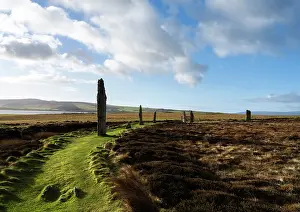 Henge: Standing stones, Ring of Brodgar, Mainland, Orkney, Scotland