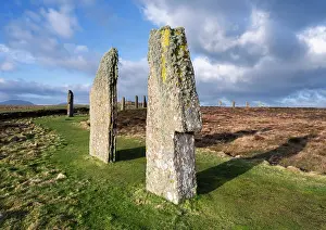 Henge: Standing stones, Ring of Brodgar, Mainland, Orkney, Scotland