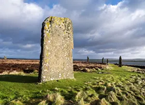 Henge: Standing stones, Ring of Brodgar, Mainland, Orkney, Scotland