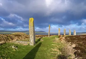 Henge: Standing stones, Ring of Brodgar, Mainland, Orkney, Scotland