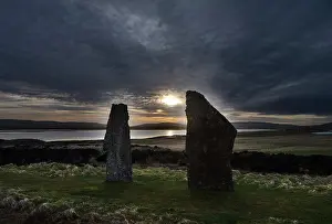 Henge: Standing stones, Ring of Brodgar, Mainland, Orkney, Scotland