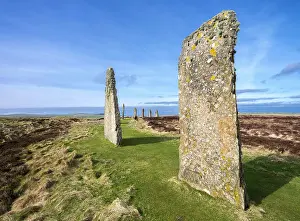 Henge: Standing stones, Ring of Brodgar, Mainland, Orkney, Scotland
