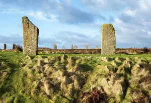Henge: Standing stones, Ring of Brodgar, Mainland, Orkney, Scotland