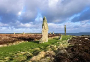 Henge: Standing stones, Ring of Brodgar, Mainland, Orkney, Scotland