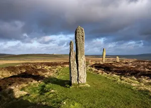 Henge: Standing stones, Ring of Brodgar, Mainland, Orkney, Scotland