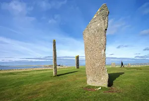Henge: Standing stones of Stenness, Mainland, Orkney, Scotland