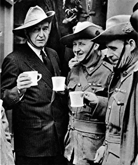 Canteens: Stanley Bruce Alongside Two Australian Soldiers
