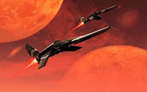 Mid Air: Star Fighters on a routine space patrol