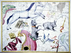 Argo: Star Map of Constellations - Canis Major, Argo and Lepus