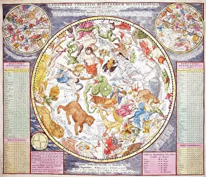 Coelestis: Star map with constellations and signs of the Zodiac