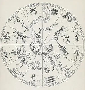 Oedipus: Star Map from Kircher's Oedipus Aegyptiacus