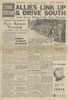 Avranches: The Star front page Allies capture Avranches
