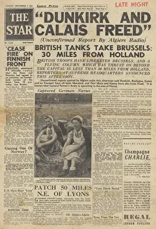 Unconfirmed: The Star front page Allies liberate Brussels