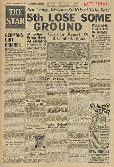 Sasso: The Star front page Battle for Salerno