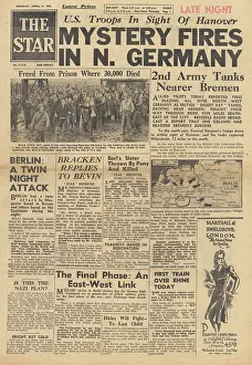 Weser: The Star front page British forces advance on Bremen