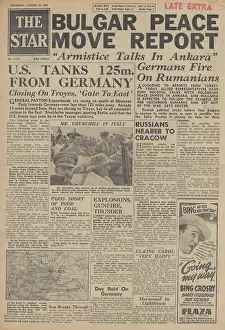 Falaise: The Star front page Bulgaria peace talks