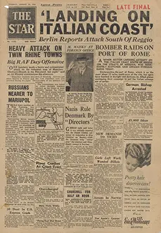 Monchengladbach: The Star front page RAF bomb Ruhr
