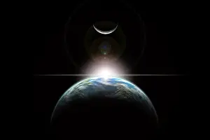 Luminous: A star rising over an Earth-like planet
