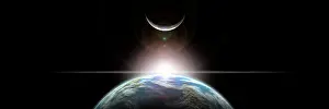 Luminous: A star rising over an Earth-like planet and illuminating ?