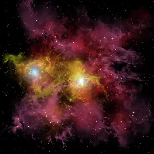 Luminous: Two stars locked into a tight orbit around each other