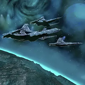 Stealth: Starships near an alien planet
