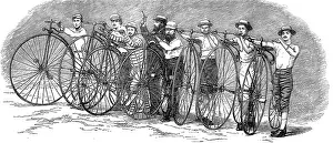 Starter: The Start of the Bath to London Bicycle Race 1874