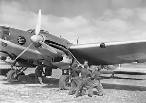 Starts: Start preparations at a combait aircraft of the Legion Condo