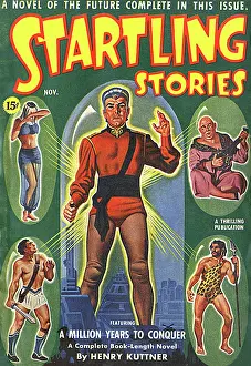 Typography: Startling Stories, A million years to conquer, 1940