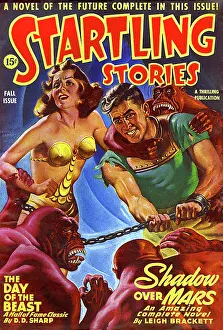 Monkeys: Startling Stories - Sci Fi Mag - Shadow Over Mars