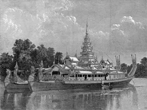 Burmah: State Barge of the King of Burmah 1875