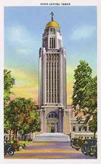 Capitol: State Capitol Tower, Lincoln, Nebraska, USA