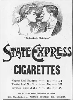 Seductively: State Express cigarette advertisement