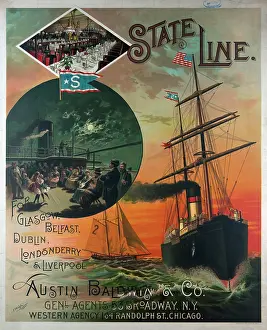 C1889: State Line--For Glasgow, Belfast, Dublin, Londonderry & Live