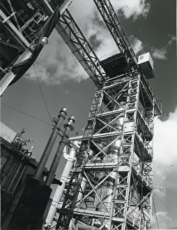 Hatfield: Static test rig installation at Hatfield for Blue Streak, c1