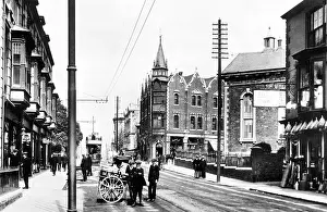 Handcart: Station Road, Llanelli early 1900s
