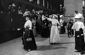 Travellers: Station scene, before 1914