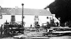 Stationary: Stationary steam engine at a sawmill