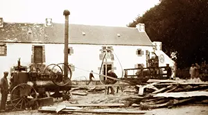 Stationary: Stationary steam engine at a sawmill