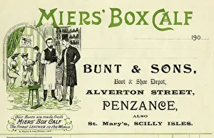 Letterhead: Stationery, Bunt & Sons, Penzance, Cornwall
