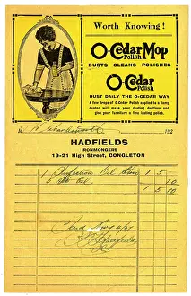 Letterhead: Stationery, Hadfields Ironmongers, Congleton, Cheshire