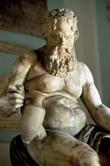 Silenus: Detail of a statue of