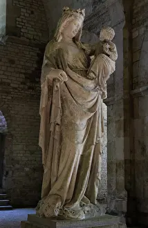 1119: Statue, Abbaye de Fontenay, Marmagne, Burgundy, France