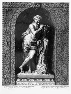 Acis: Statue of Acis at Versailles, engraving