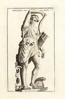 Phidias: Statue of an Amazon woman with bow, quiver of