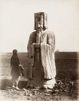 Ming: Statue on the approach to the ming Tombs, China