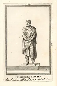Cesi: Statue of the Barbarian king imprisoned