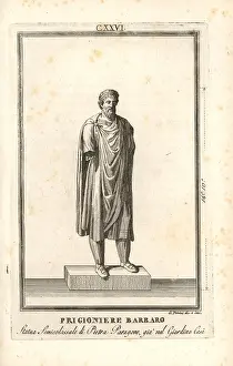 Cesi: Statue of the Barbarian king imprisoned