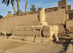 Seti: Statue base, Millions of Years Temple of Seti I, Egypt