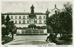 Martins: Statue of Bishop Alves Martins, Viseu, Central Portugal