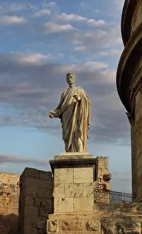 Daurada: Statue of Caesar Augustus, Tarragona, Catalonia, Spain